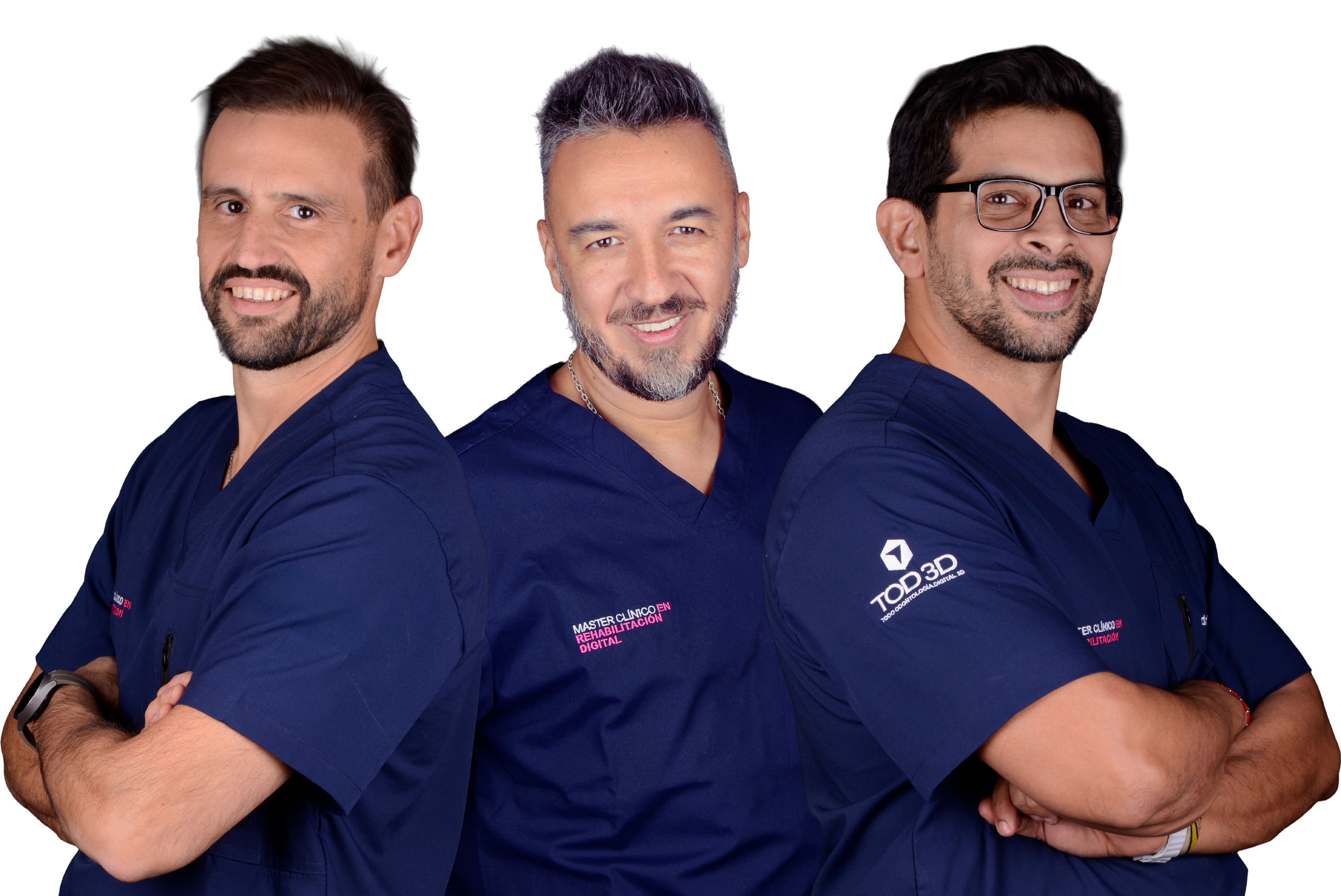 Equipo docente en reunión virtual mostrando software de modelado 3D dental